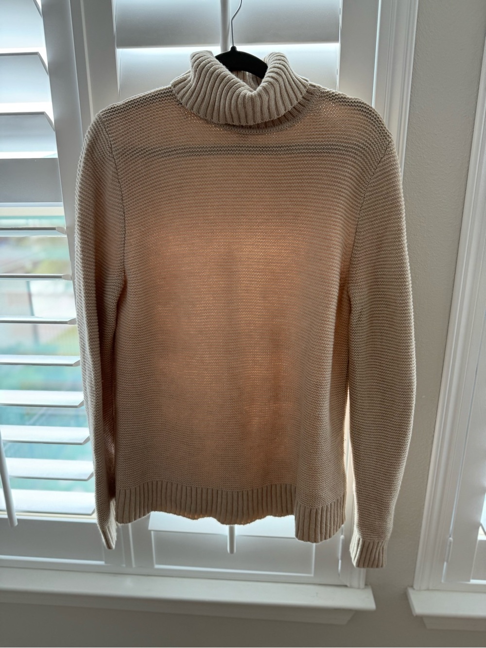 JCREW Womens Cream Turtleneck Knit Sweater